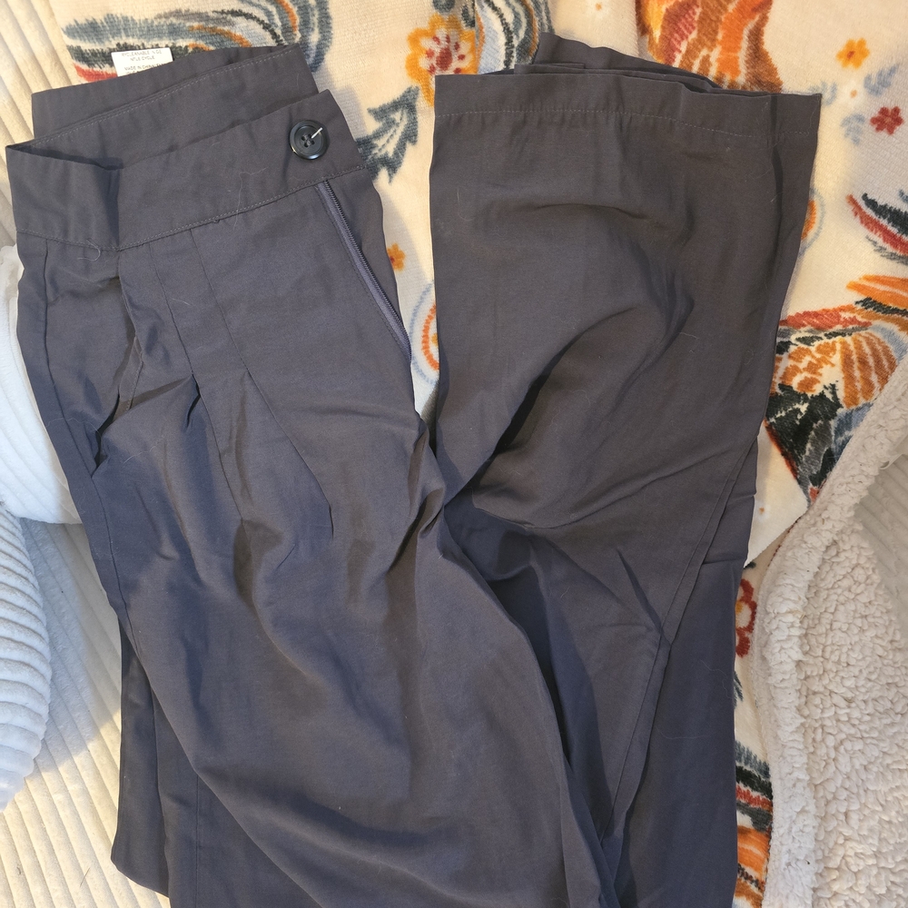 Chic Shein Charcoal Wide-Leg Trousers